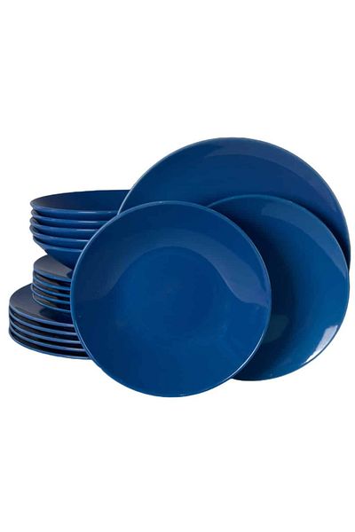 Cesiro 18-piece plate set, for 6 people, Blue sky, Cesiro, Blue