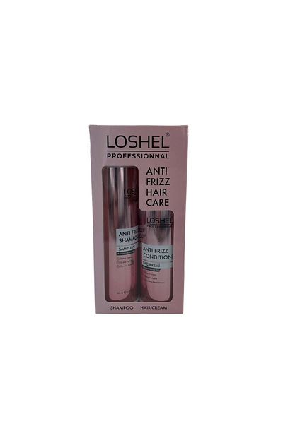 LOSHEL Anti Frizz 250ml Shampoo. 200ml Leave-In Cream