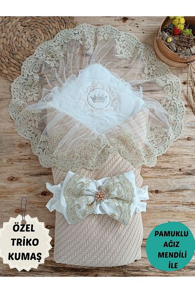 Tomuycuk Unisex Baby Blanket Swaddle Lacy Newborn Hospital Release Gift