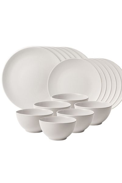 Cesiro 18-piece plate set, for 6 people, North Pole, Cesiro, Matt White