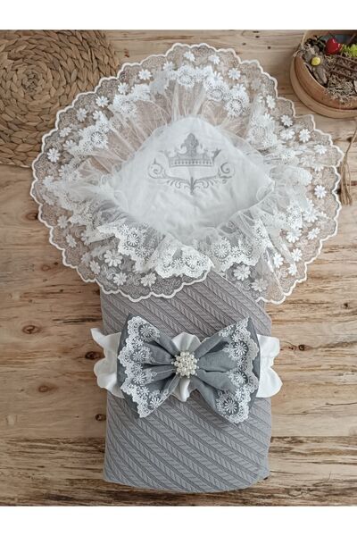 Tomuycuk Knitwear Knitted Baby Swaddle Unisex Baby Outer Swaddle Blanket Hosp...