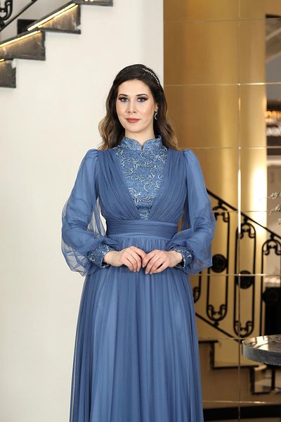 Modaviki Seyran Evening Dress Indigo Fvm2003
