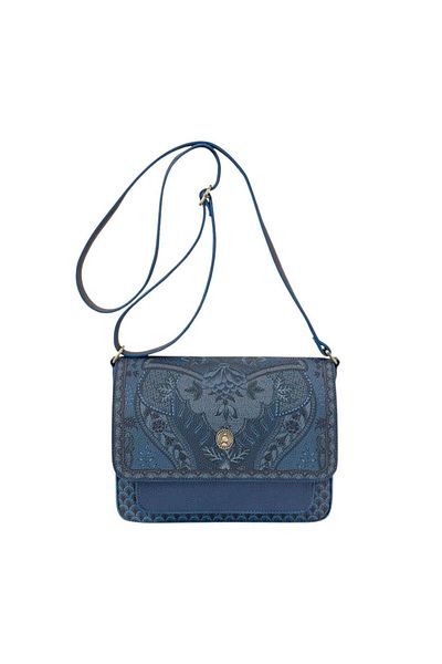 Pip Studio Geantă tip poștaș, Pip Studio, colecția Kyoto Festival, Denim Blue, 25x7x20cm