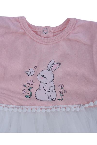 Bebelop Girl's Baby Report Rabbit Floral Tulle Dress