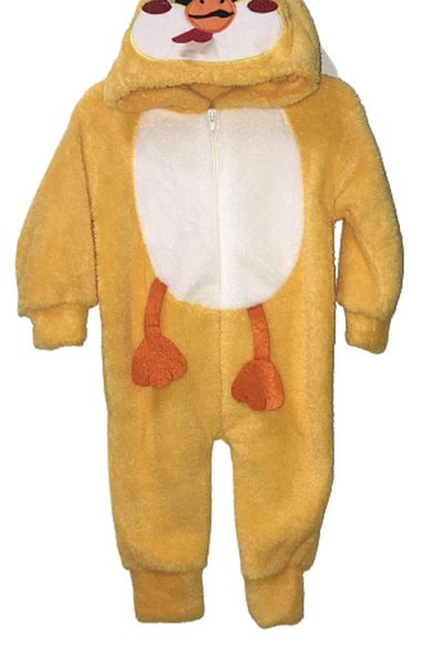 Nurcix Bebelop Welsoft Chick Welsof Plush Jumpsuit Boys and Girls 1- 3 Years Old