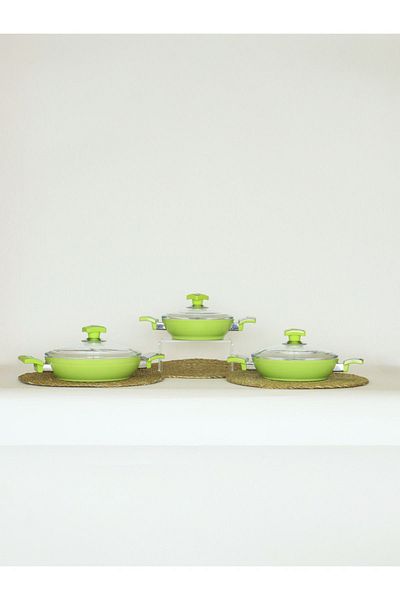 Bonera Green Ceramic Omelet Set - 6 Pieces