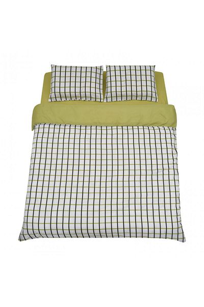 vanora Microfiber King size Bed set Checker