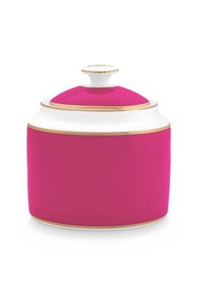 Pip Studio Porcelain sugar bowl, Pip Studio, Gold-Pink, 550ml, Pip Chique collection
