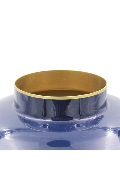 Pip Studio Vază decorativă rotundă, metalică, Pip Studio, 23cm, Blue
