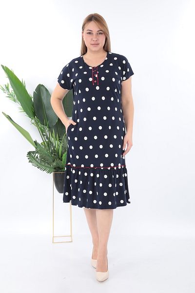STELLETO Polka Dot Skirt Ruffled Summer Modal Dress