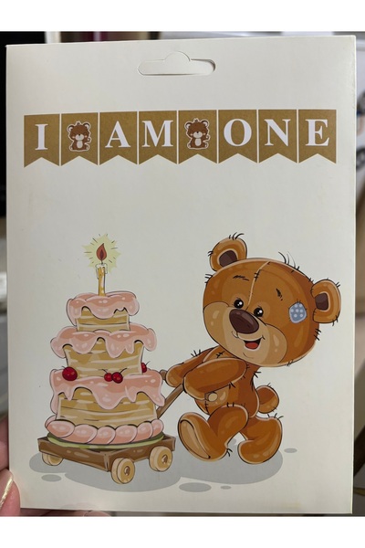 Deniz Party Store Kraft I Am One Cardboard Falama 1 Year Old