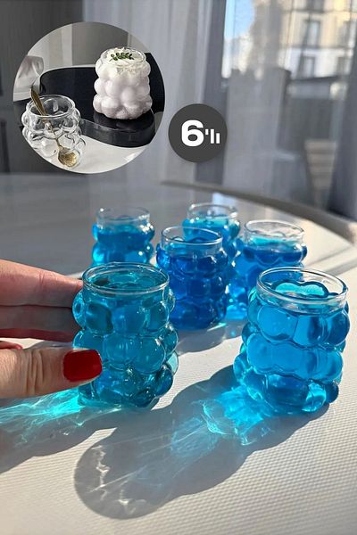 Tilbe Home 90ml Heat Resistant Mini Bead Shaped Cup - Set of 6 Presentation Cups