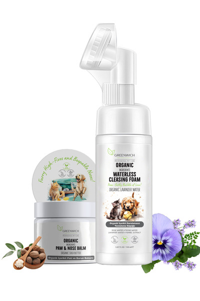 Greenwich Zero Point of Beauty Hızlı Temizlik Bakım Seti | Köpük Şampuan | Pati Burun Balm | Nemlendirici | Kedi Köpek