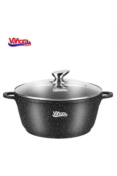 vanora Cast Aluminum Semi-Pot With Lid, 28x12.5 Cm, ​​7.6 L, Home Classic