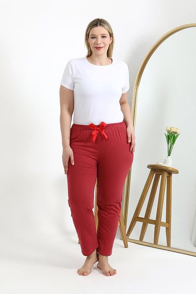 Akbeniz Pijama de damă din bumbac, cu fundul marimii, 27559 Coral
