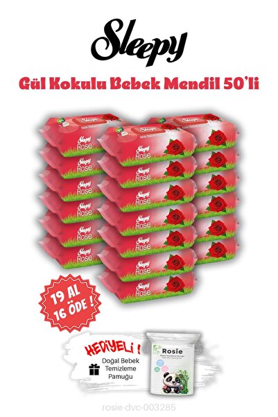 Sleepy اشتري 19 واحصل على 16 مناديل مبللة للأطفال برائحة الورد سليبي 50 منديل...