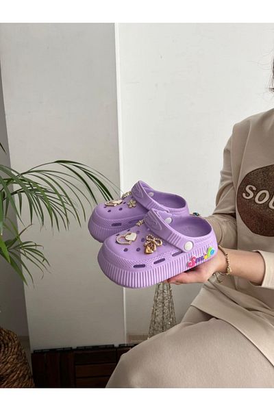Behtah Kundura Girl's Closed Front Daily Sandals Non-Slip Thick High Sole Stone Slippers