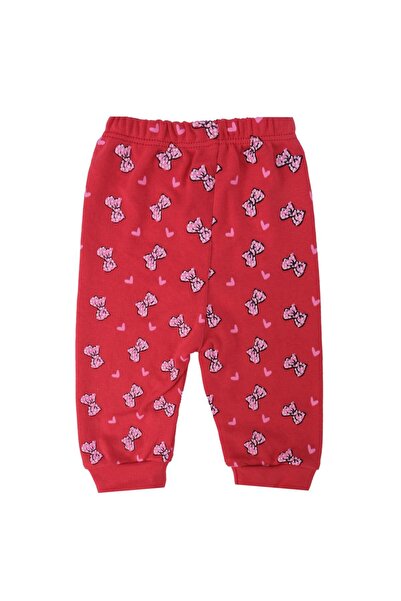 Bebelop Kız Bebek Penguen Baskılı Yazılı İnterlok 2'Li Alt Üst Takım