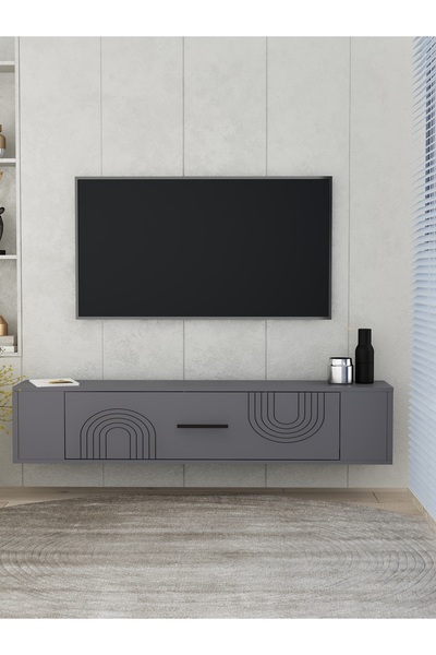 DEMONTE DECOR RESTOL2DD DUVARA MONTAJ TV SEHPASI ANTRASİT-ANTRASİT