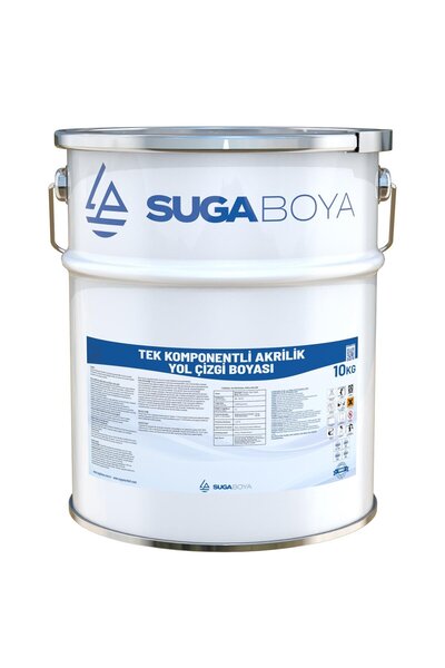 SUGA TEK KOMPONENTLİ AKRİLİK YOL ÇİZGİ BOYASI 10 KG