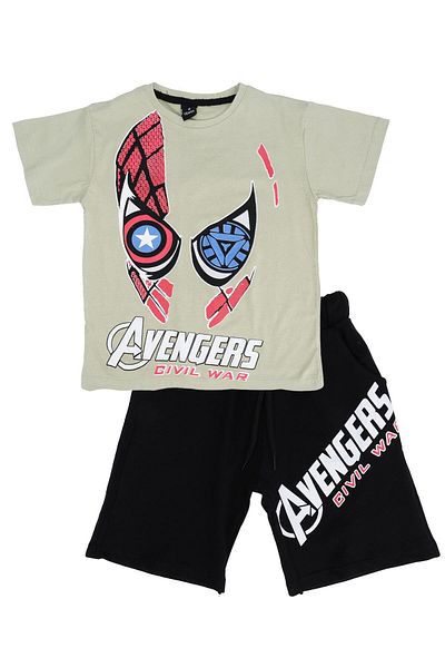 Bebelop Avengers Printed T-shirt and Shorts Set