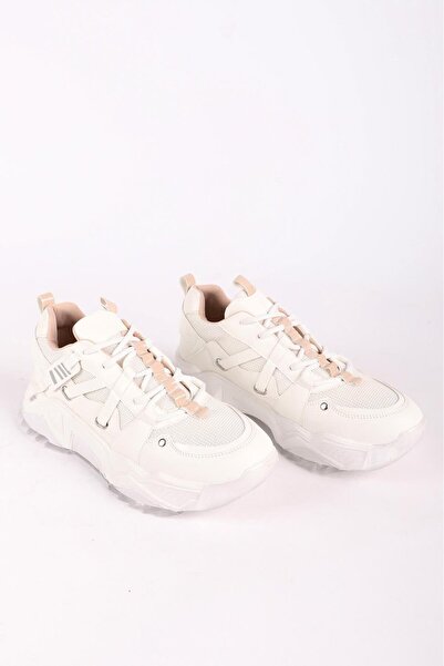 Hayati Arman Women's Sports Shoes & Sneakers Beige - White