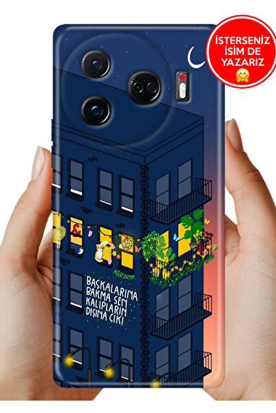 TECNO Camon 30 Pro Uyumlu Kılıf Trend Desenli Esnek Kapak Başkalarına Bakma