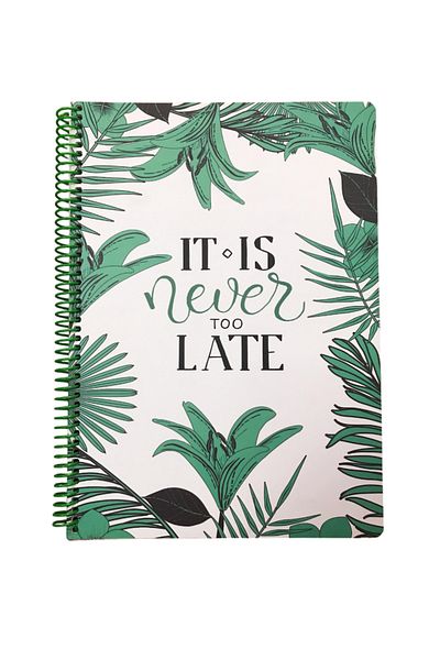 Adalinhome Atakids Lizy A4 Cardboard Cover 100 Sheets with Spiral School Notebook