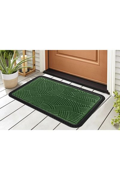 Heinner Home DOORMAT TEXTILE+RUBBER 40X60 CM, GREEN