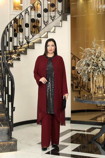 Modaviki Dilan Διπλό Σετ Claret Red FVM2004