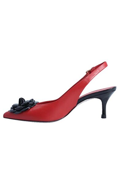 Poletto HAKİKİ DERİ KIRMIZI-SIYAH Ayakkabı Stiletto 9841 92 V1