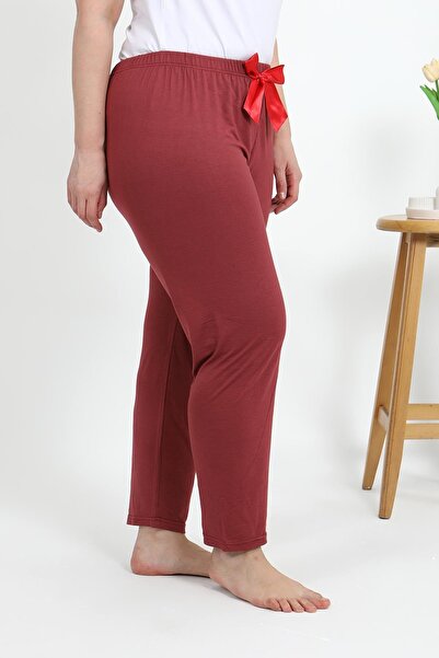 Akbeniz Women's Cotton Large Size Bottom Pajamas 27559 Yavruağzı