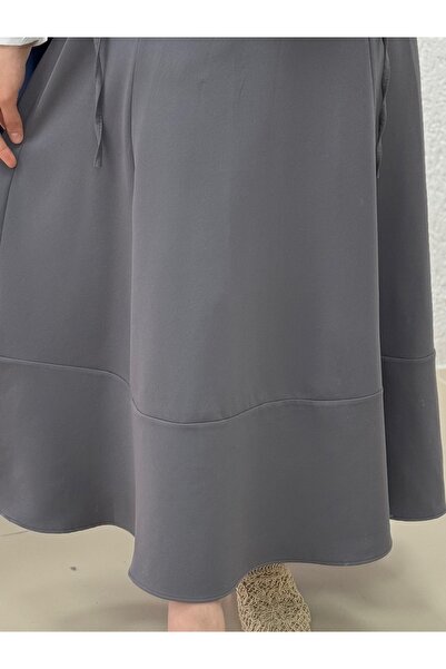 Ebrar Store Magnolia Skirt Vest Single Pocket Suit-Et2466 Anthracite