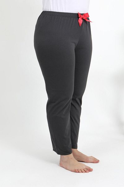 Akbeniz Women's Cotton Plus Size Bottom Pajamas 27559 Smoked