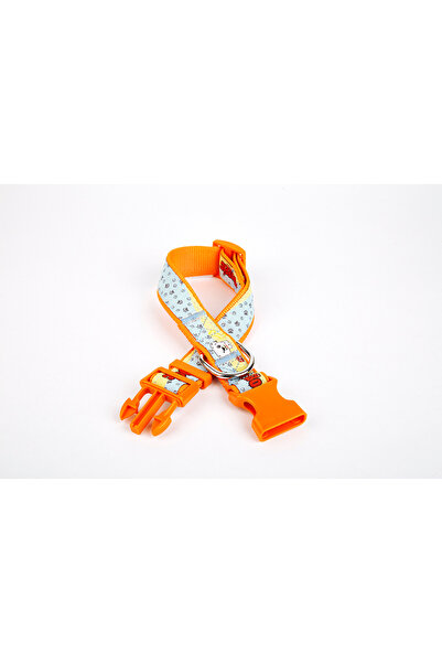 Mestore طوق كلب دوجي باتي منسوج بنقوش مقاس 3 سم × 36-60 سم برتقالي - EABT3002...