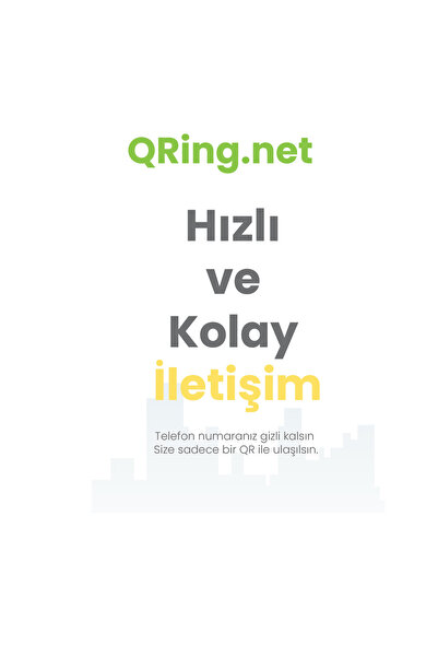 QRİNG.NET QR Tag (Ekstra) - Akıllı QR Arama Etiketi (Telefon Numarasız Arama) (Sadece Etiket)