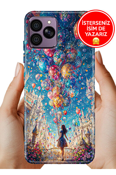 HİKİNG A41 Uyumlu Kılıf Desenli Baskılı Kamera Korumalı Silikon Mutlu Kız