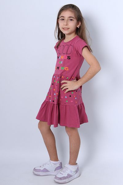 HÇM Girl's Dress - Ruffled and Pleated A28 Model