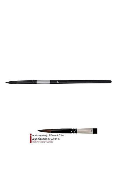Sanathobi Professional Squirrel Hair Brush No:10-Brush for Writing, Detail Painting, Watercolor, Acrylic, Gouache, Oil