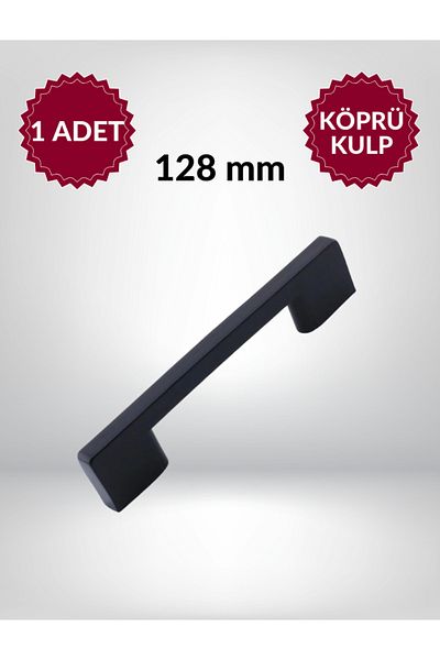 MKLAKS Mâner de sertar pentru mobilier din plastic negru Bridge 128 mm - Design durabil și elegant