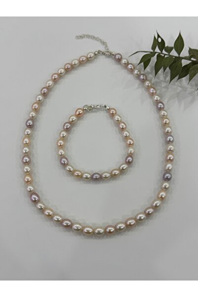 DURAN TAKI TASARIM Gerçek İnci Gümüş Set