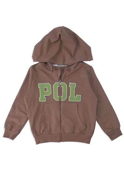 Bebelop Boy's Pol Embroidered Hooded 2-Piece Top and Bottom Tracksuit Set