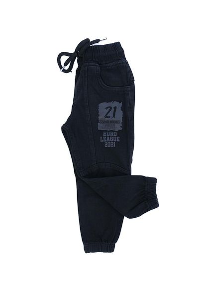 Bebelop Boy's Elastic Leg Pocket Printed Lace-up Trousers