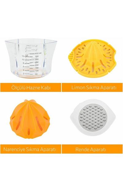 Hayveys home Dimensional Lemon Citrus Juicer with 4 Features Grater Design and Chamber