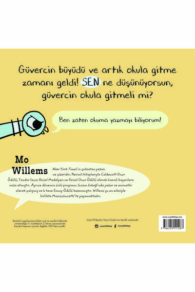 Uçan Fil Güvercin Artık Okula Gitsin! - Mo Willems