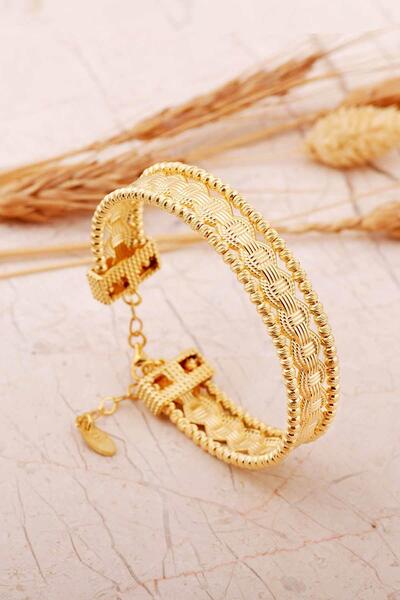 Sümer Telkari Dorissa Altın Kaplama Gümüş Örgü Bilezik 4814