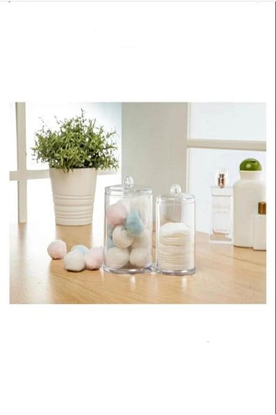 Hayveys home Organizator de 2 bucăți și tampoane pentru urechi - Cutie organizatoare de machiaj