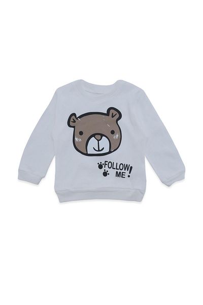 Bebelop Unisex Girl Boy Baby Bear Printed 2-Piece Top and Bottom Tracksuit Set