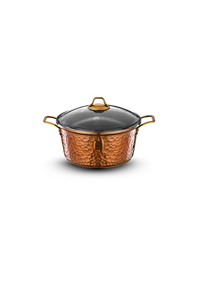 Brioni Copper 7 Piece Fireproof Non-Stick Copper Look Granite Cookware Set