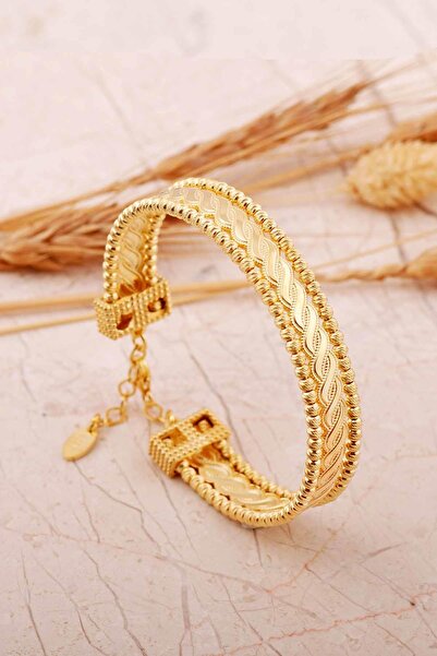 Sümer Telkari Dorissa Altın Kaplama Gümüş Burma Bilezik 4813